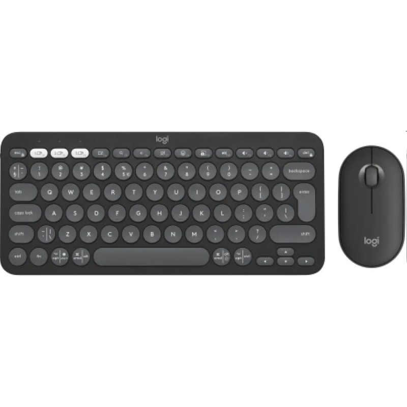 Logitech Pebble 2 combo - tenká bezdrátová klávesnice a myš, kombo, US - graffitová Logitech Pebble 2 combo - tenká bezdrátová klávesnice a myš, kombo, US - graffitová
