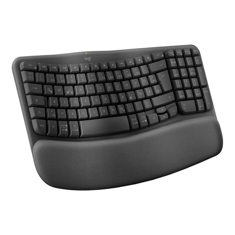 Logitech WAVE - bezdrátová ergonomická klávesnice - CZ/SK - grafitová Logitech WAVE - bezdrátová ergonomická klávesnice - CZ/SK - grafitová