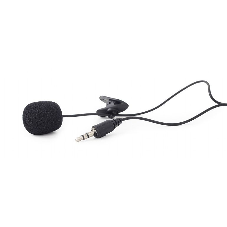 Mikrofon s klipsňou, GEMBIRD MIC-C-01, černý Mikrofon s klipsňou, GEMBIRD MIC-C-01, černý
