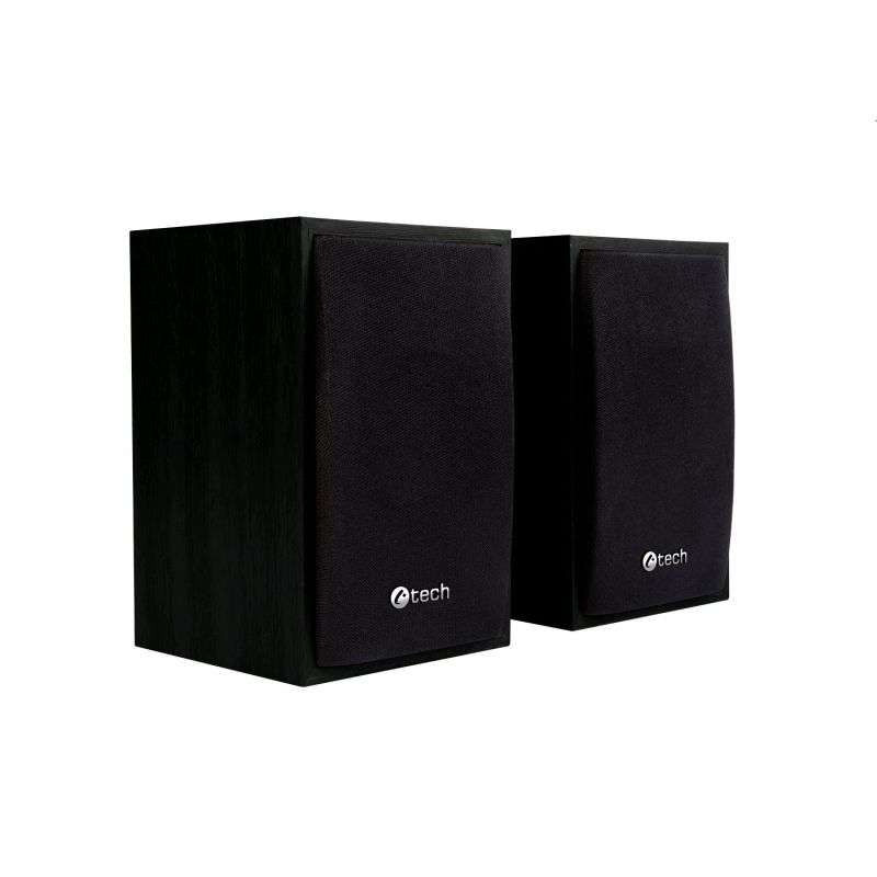 Repro C-TECH SPK-09, 2.0, dřevěné, černé, USB Repro C-TECH SPK-09, 2.0, dřevěné, černé, USB