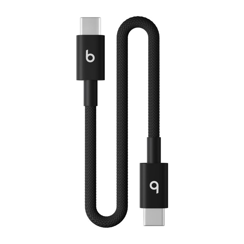 Apple Beats USB-C to USB-C Woven Short Cable (20 cm) - Bolt Black Apple Beats USB-C to USB-C Woven Short Cable (20 cm) - Bolt Black