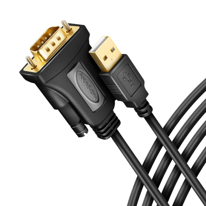 AXAGON ADS-1PQN, USB-A 2.0 - sériový RS-232 DB9-M FTDI adaptér / kabel 1.5 m AXAGON ADS-1PQN, USB-A 2.0 - sériový RS-232 DB9-M FTDI adaptér / kabel 1.5 m
