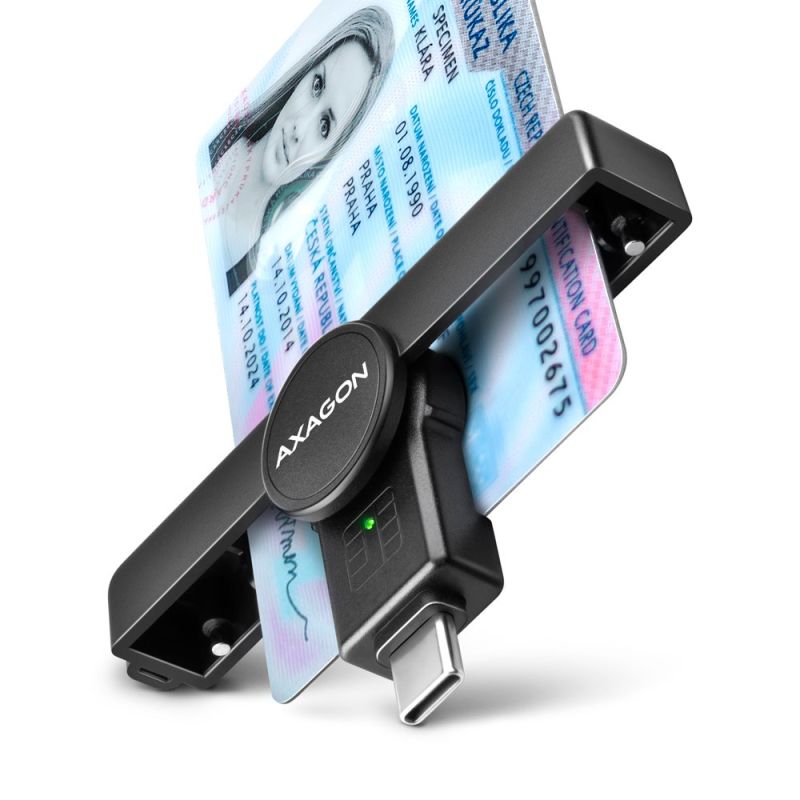 AXAGON CRE-SMPC, USB-C PocketReader čítačka kontaktných kariet ID card (eID klient) AXAGON CRE-SMPC, USB-C PocketReader čítačka kontaktných kariet ID card (eID klient)