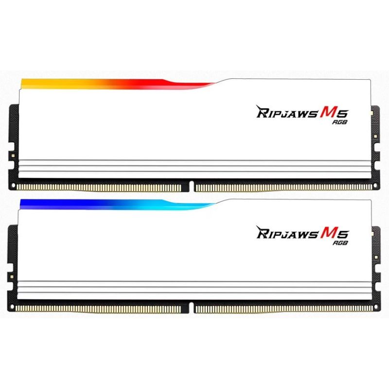 G.SKILL 32 GB kit DDR5 6000 CL30 Ripjaws M5 RGB white G.SKILL 32 GB kit DDR5 6000 CL30 Ripjaws M5 RGB white