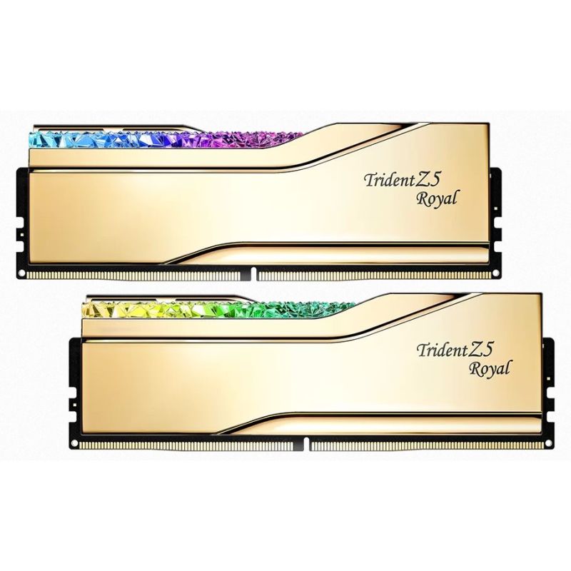 G.SKILL 32 GB kit DDR5 7200 CL34 Trident Z5 Royal gold G.SKILL 32 GB kit DDR5 7200 CL34 Trident Z5 Royal gold