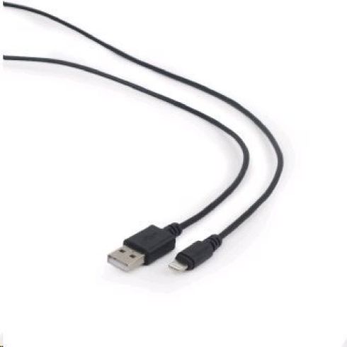 kabel CABLEXPERT USB 2.0 Lightning (IP5 a vyšší) nabíjací a synchronizačný kabel, 2 m, černý kabel CABLEXPERT USB 2.0 Lightning (IP5 a vyšší) nabíjací a synchronizačný kabel, 2 m, černý