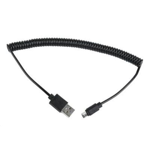 kabel CABLEXPERT USB A Male/Micro B Male 2.0, 1, 8 m, Black, kroucený kabel CABLEXPERT USB A Male/Micro B Male 2.0, 1, 8 m, Black, kroucený
