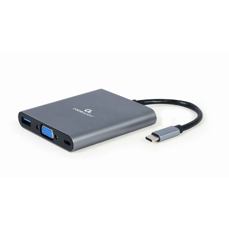 kabel CABLEXPERT USB-C 6-in-1 multi-port adaptér (Hub3.1 + HDMI + VGA + PD + čtečka kariet + stereo audio) kabel CABLEXPERT USB-C 6-in-1 multi-port adaptér (Hub3.1 + HDMI + VGA + PD + čtečka kariet + stereo audio)