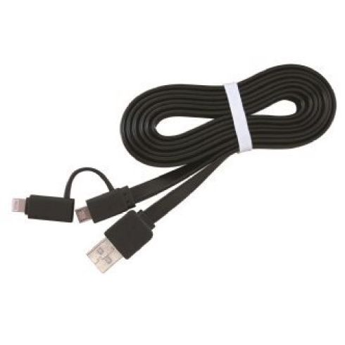 kabel CABLEXPERT USB COMBO, MicroUSB + Lightning, 1 m, černý kabel CABLEXPERT USB COMBO, MicroUSB + Lightning, 1 m, černý