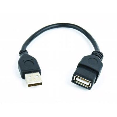 kabel GEMBIRD USB A-A 15 cm 2.0 prodlužovací HQ Black, pozlátené kontakty kabel GEMBIRD USB A-A 15 cm 2.0 prodlužovací HQ Black, pozlátené kontakty