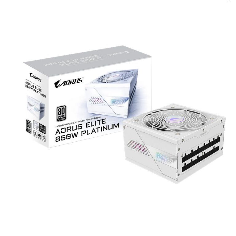 Gigabyte AORUS ELITE P850W 80+ Platinum Modular PCIe 5 ICE Gigabyte AORUS ELITE P850W 80+ Platinum Modular PCIe 5 ICE