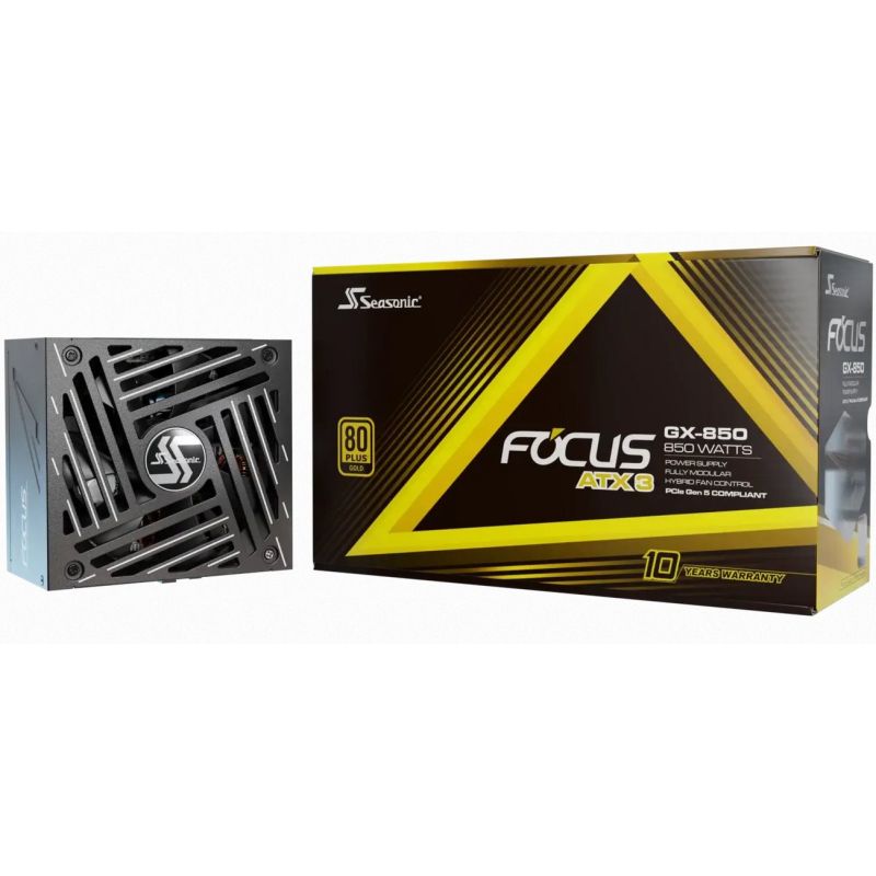 Seasonic FOCUS GX GOLD 850W V4 ATX 3.1, PCIe 5.1, modular Seasonic FOCUS GX GOLD 850W V4 ATX 3.1, PCIe 5.1, modular