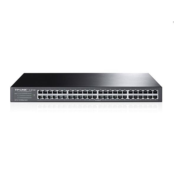 tp-link TL-SF1048, 48 port Rack/Desktop Switch, 48x 10/100M RJ45 ports, 1U, 19" rack-mountable, steel case tp-link TL-SF1048, 48 port Rack/Desktop Switch, 48x 10/100M RJ45 ports, 1U, 19" rack-mountable, steel case