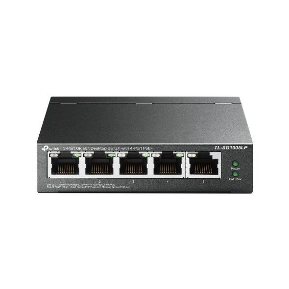 tp-link TL-SG1005LP, 5portový gigabitový stolní switch se 4 porty POE+ tp-link TL-SG1005LP, 5portový gigabitový stolní switch se 4 porty POE+