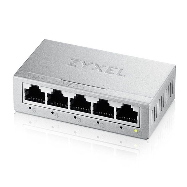 Zyxel GS-105B V5 5-Port MINI Desktop Gigabit Ethernet Switch - Metal Housing Zyxel GS-105B V5 5-Port MINI Desktop Gigabit Ethernet Switch - Metal Housing