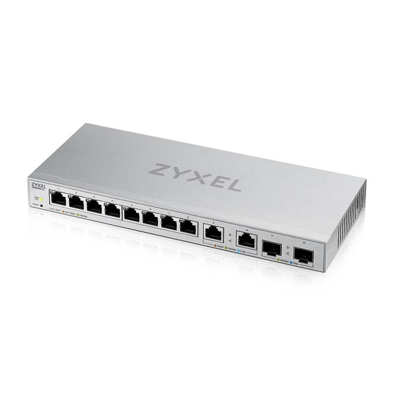 Zyxel XGS1210-12 v2, 12-Port Gigabit webmanaged Switch with 8 port 1G + 2-Port 2.5G + 2-Port SFP+ Zyxel XGS1210-12 v2, 12-Port Gigabit webmanaged Switch with 8 port 1G + 2-Port 2.5G + 2-Port SFP+