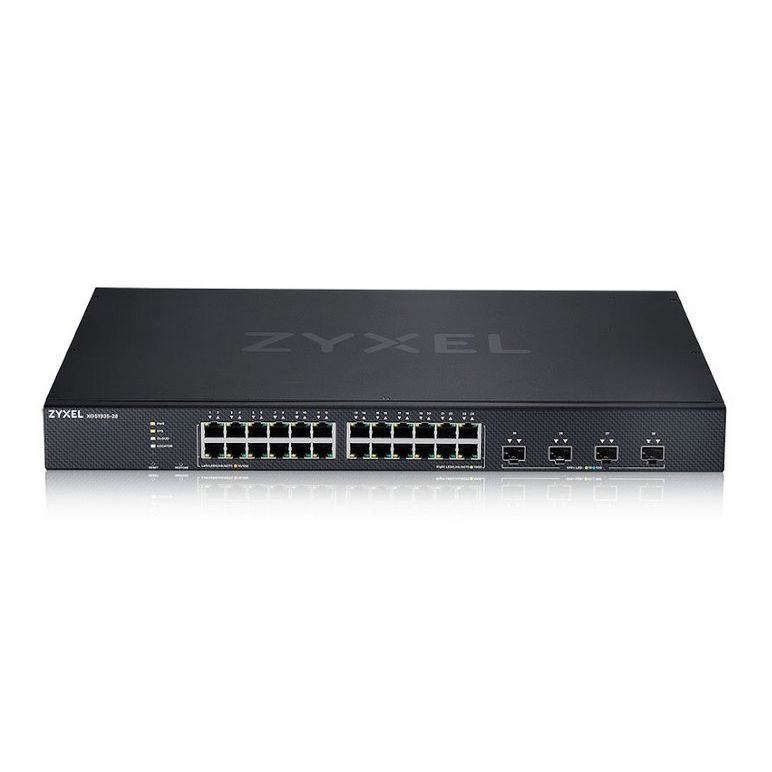 Zyxel XGS1935-28, 28 Port Smart Managed Switch, 24x Gigabit Copper and 4x 10G SFP+, hybrid mode, standalone or NebulaFlex Cloud Zyxel XGS1935-28, 28 Port Smart Managed Switch, 24x Gigabit Copper and 4x 10G SFP+, hybrid mode, standalone or NebulaFlex Cloud