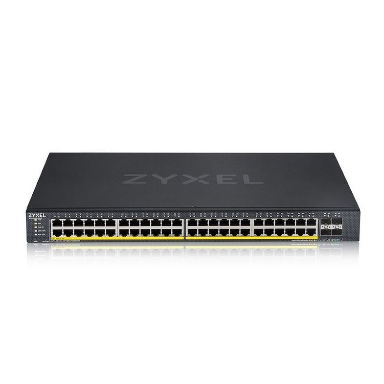 Zyxel XGS1935-52HP, 52 Port Smart Managed POE Switch, 48x Gigabit POE and 4x 10G SFP+, hybrid mode, standalone or NebulaFlex Cloud