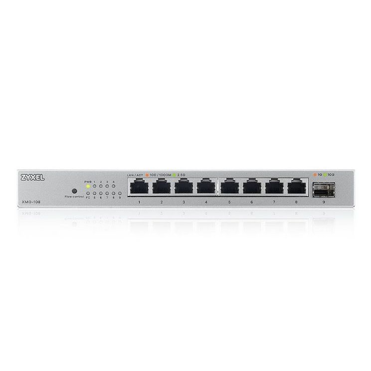 Zyxel XMG-108 8 Ports 2, 5G + 1 SFP+ Desktop MultiGig unmanaged Switch