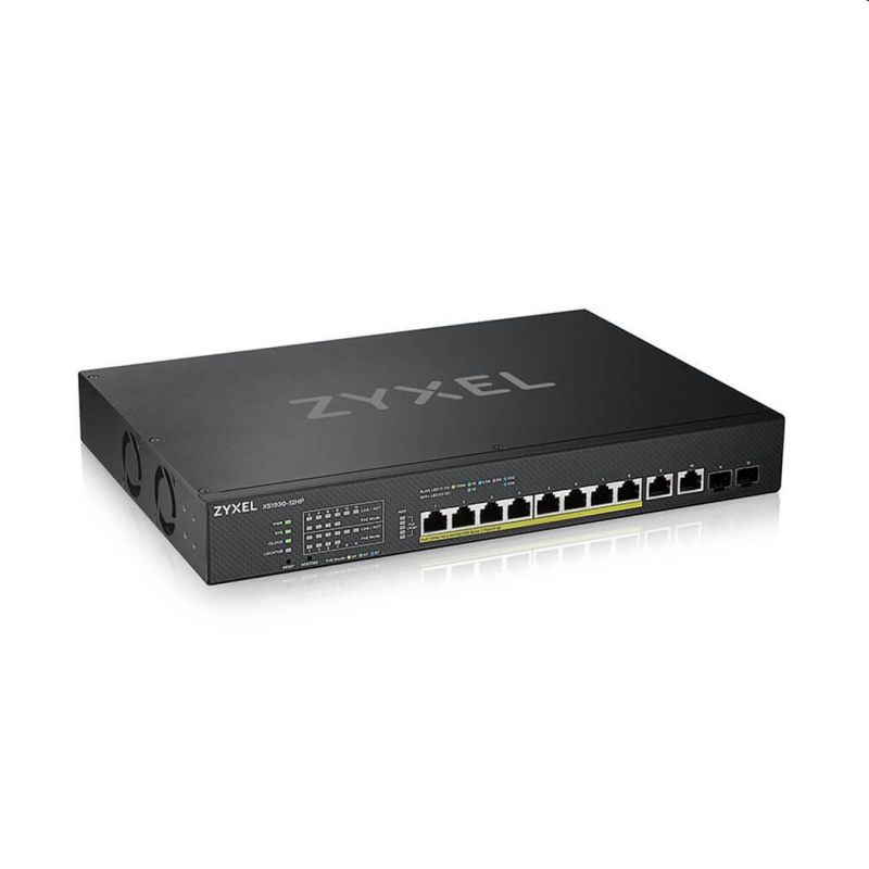 Zyxel XS1930-12HP, 8-port Multi-Gigabit Smart Managed POE Switch 375Watt 802.3BT, 2 x 10GbE + 2 x SFP+ Uplink Zyxel XS1930-12HP, 8-port Multi-Gigabit Smart Managed POE Switch 375Watt 802.3BT, 2 x 10GbE + 2 x SFP+ Uplink