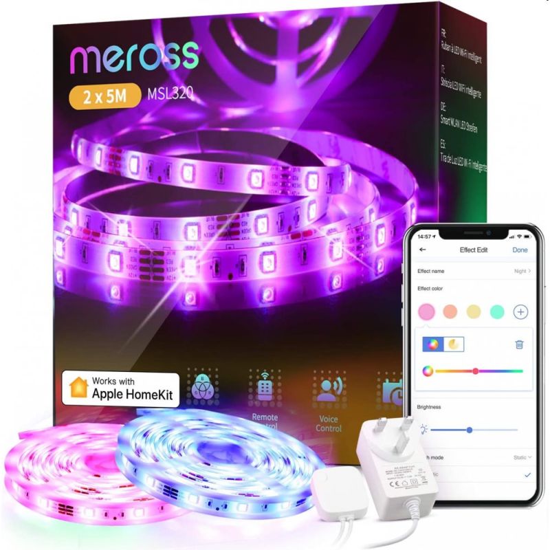 Meross Smart WiFi LED Pasik s RGB (2x5 m = 10 meter) Meross Smart WiFi LED Pasik s RGB (2x5 m = 10 meter)
