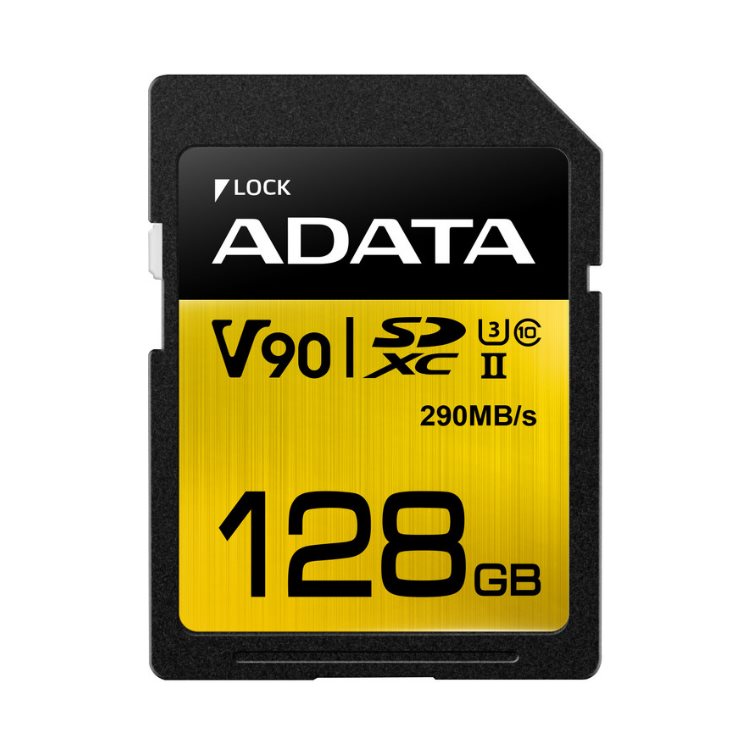 A-Data Premier ONE SDXC UHS-II U3128GB | Class 10, rychlost 290/260MB/s (ASDX128GUII3CL10-C)