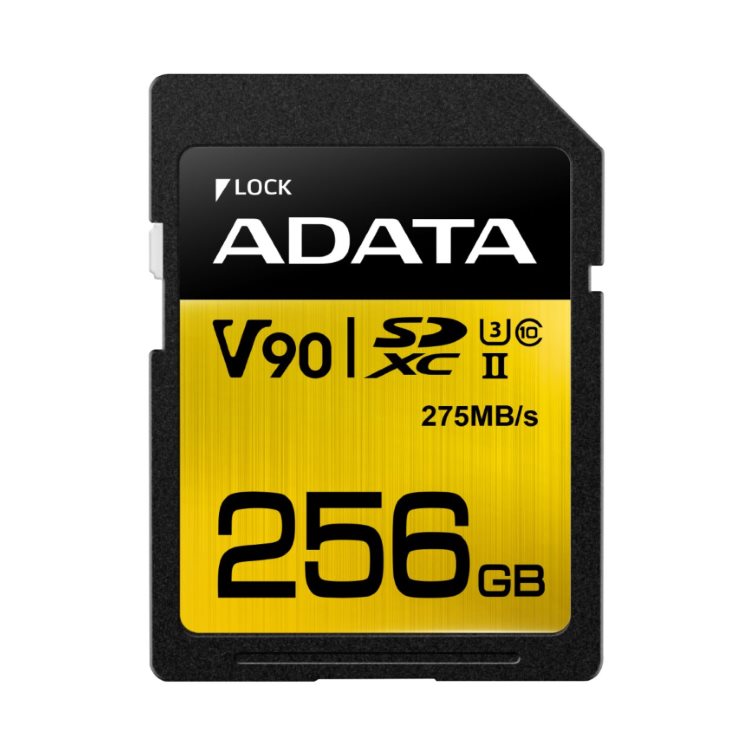 A-Data Premier ONE SDXC UHS-II U3256GB | 
 Class 10, rychlost 275/155MB/s (ASDX256GUII3CL10-C)