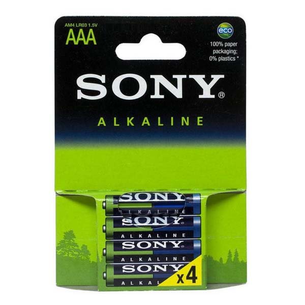 Alkalická mikrotužková baterie AAA (LR3), SONY AM4LB4D Eco Blue, 4 kusy