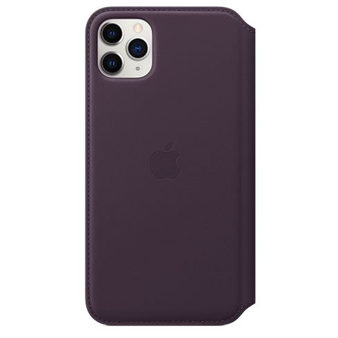 Apple iPhone 11 Pro Max Leather Folio, aubergine