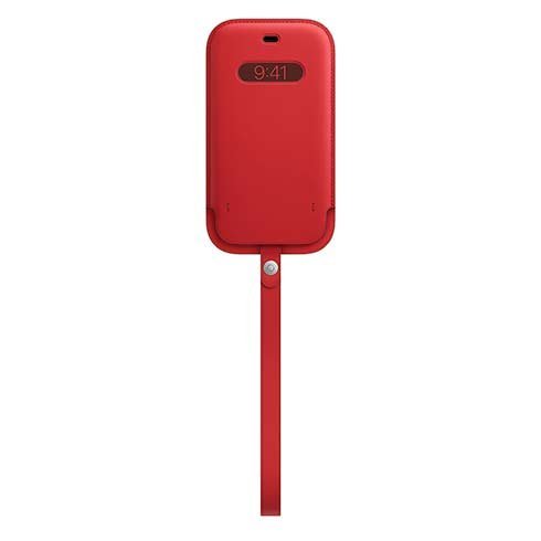 Apple iPhone 12 | 12 Pro Leather Sleeve with MagSafe, red