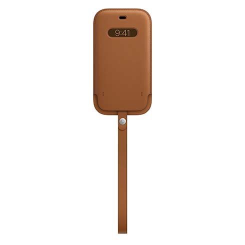 Apple iPhone 12 | 12 Pro Leather Sleeve with MagSafe, saddle brown