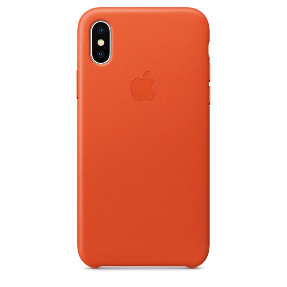 
Apple iPhone X Leather Case-Bright Orange