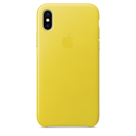 Apple iPhone X Leather Case - Spring Yellow