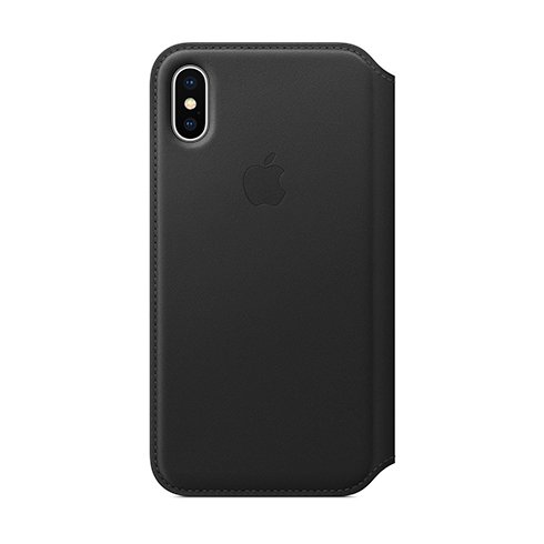 
Apple iPhone X Leather Folio-Black