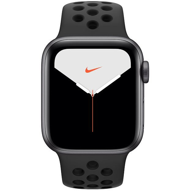 Apple Watch Nike Series 5 GPS, 44mm vesmírná šedá Aluminium Case with Anthracite/černá Nike Sport Band - S/M & M/L Apple Watch Nike Series 5 GPS, 44mm vesmírná šedá Aluminium Case with Anthracite/černá Nike Sport Band - S/M & M/L