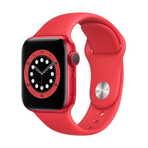 Apple Watch Series 6 GPS, 44mm, Aluminium Case with PRODUCT(RED) Sport  Band, Třída B - použité, záruka 12 měsíců