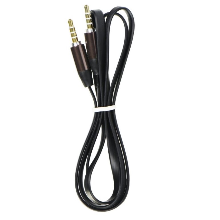 AUX kabel 2x 3,5mm jack, délka 100 cm, Black