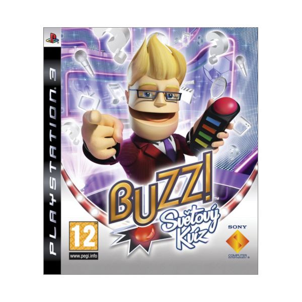 Buzz !: Světový kvíz CZ bezdrátové Buzz! ovladače[PS3]-BAZAR (použité zboží)