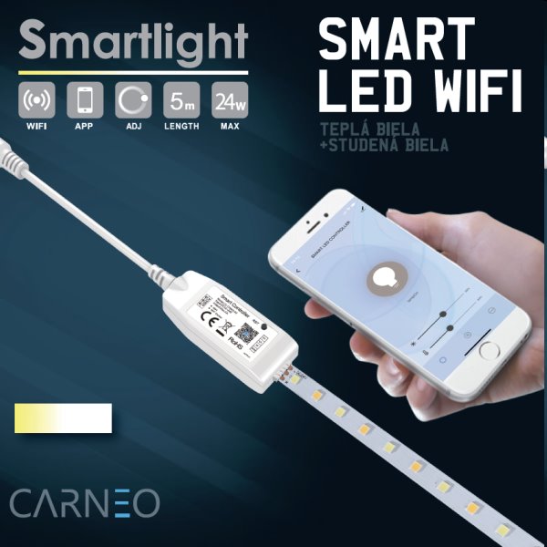 Carneo Smartlight WW LED pás 5m, bílý