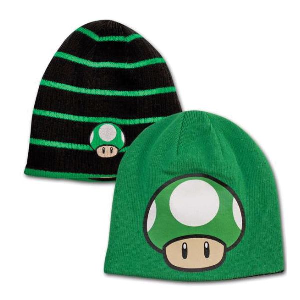 Čepice Super Mario Bros. Black & Green Mushroom