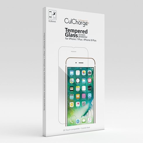 CulCharge ochranné sklo pre iPhone 7 Plus/8 Plus 9H 0.26mm