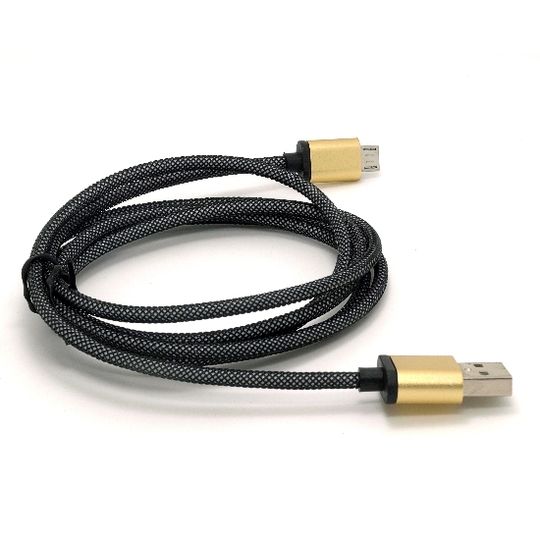 Datový a nabíjecí kabel s Micro USB konektorem, délka 1 metr, Gold