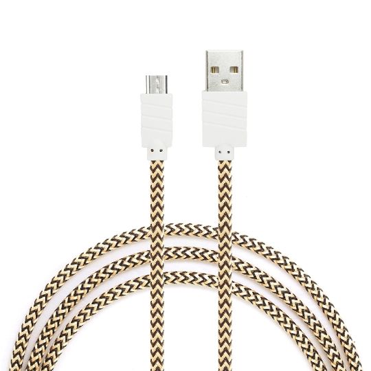 Datový a nabíjecí kabel s Micro USB konektorem, délka 1 metr, Gold