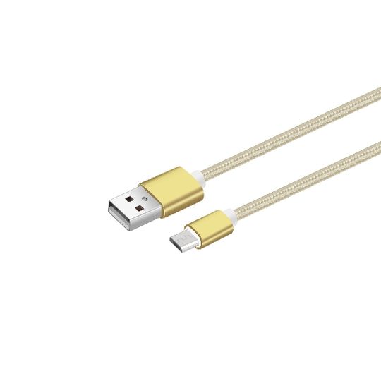 Datový a nabíjecí kabel s Micro USB konektorem, délka 1 metr, Gold