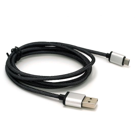 Datový a nabíjecí kabel s Micro USB konektorem, délka 1 metr, Silver