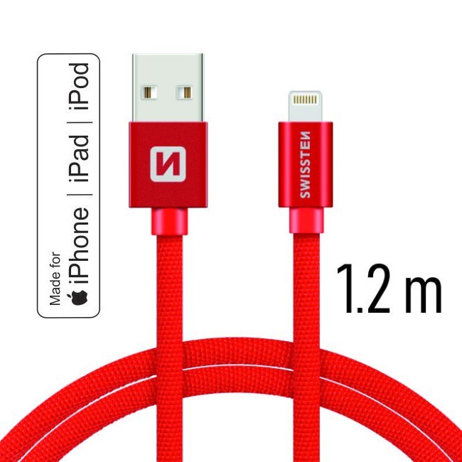 Datový kabel Swissten textilní s certifikací MFI, Lightning konektorem a podporou rychlonabíjení.
Red Datový kabel Swissten textilní s certifikací MFI, Lightning konektorem a podporou rychlonabíjení.
Red