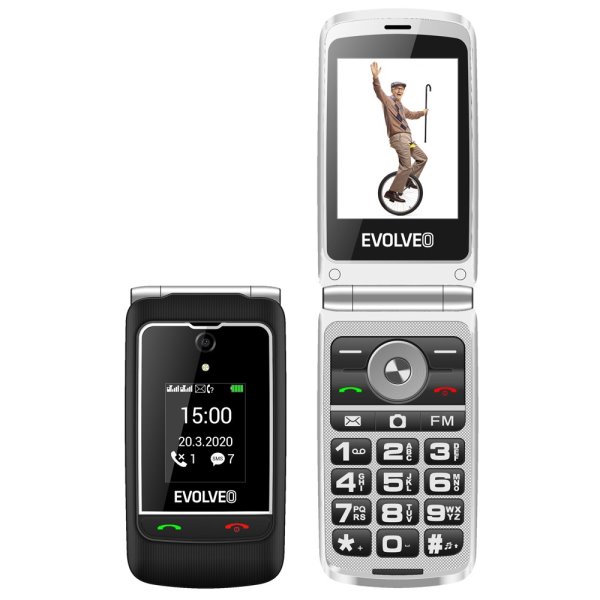 Evolveo EasyPhone FG, black + nabíjecí stojan