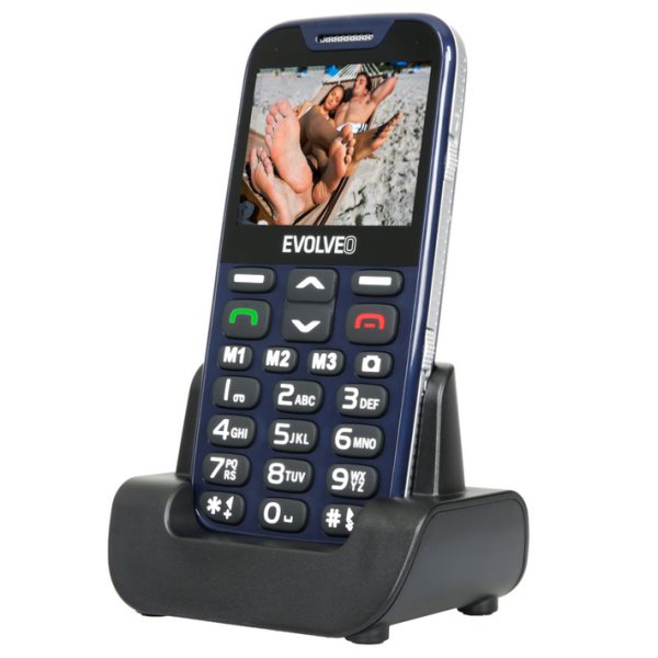 Evolveo EasyPhone XD, Blue + nabíjecí stojan-CZ distribuce