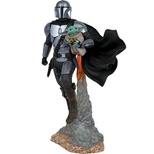 Figurka Milestones: Star Wars Mandalorian Mandalorian & Child 41 cm