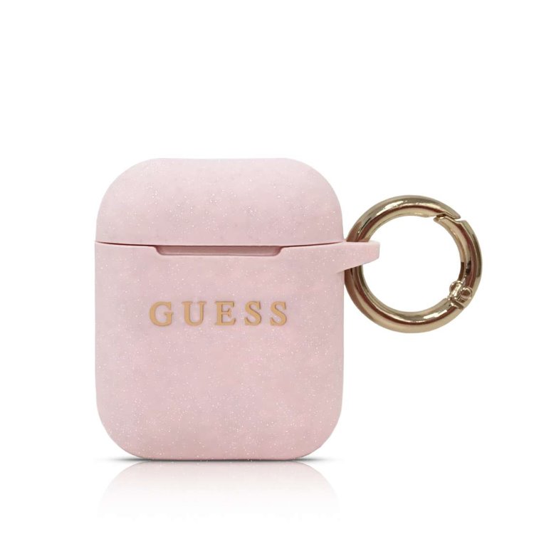 GUESS silikonový obal pro Apple AirPods (GUACCSILGLLP), Pink